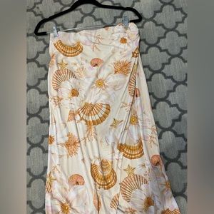 Farm rio midi sea shell skirt